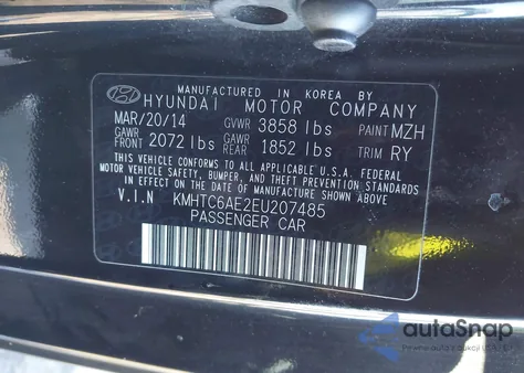 2014 Hyundai Veloster Turbo W/Blue from USA, damaged, VIN KMHTC6AE2EU207485